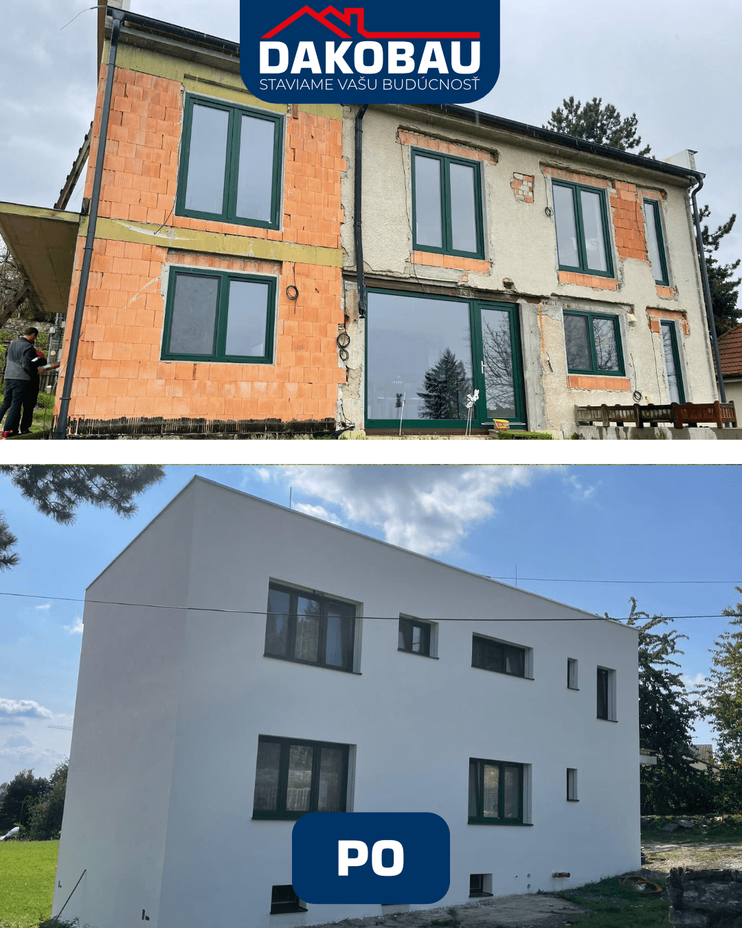 Fasáda domu po finálnej úprave